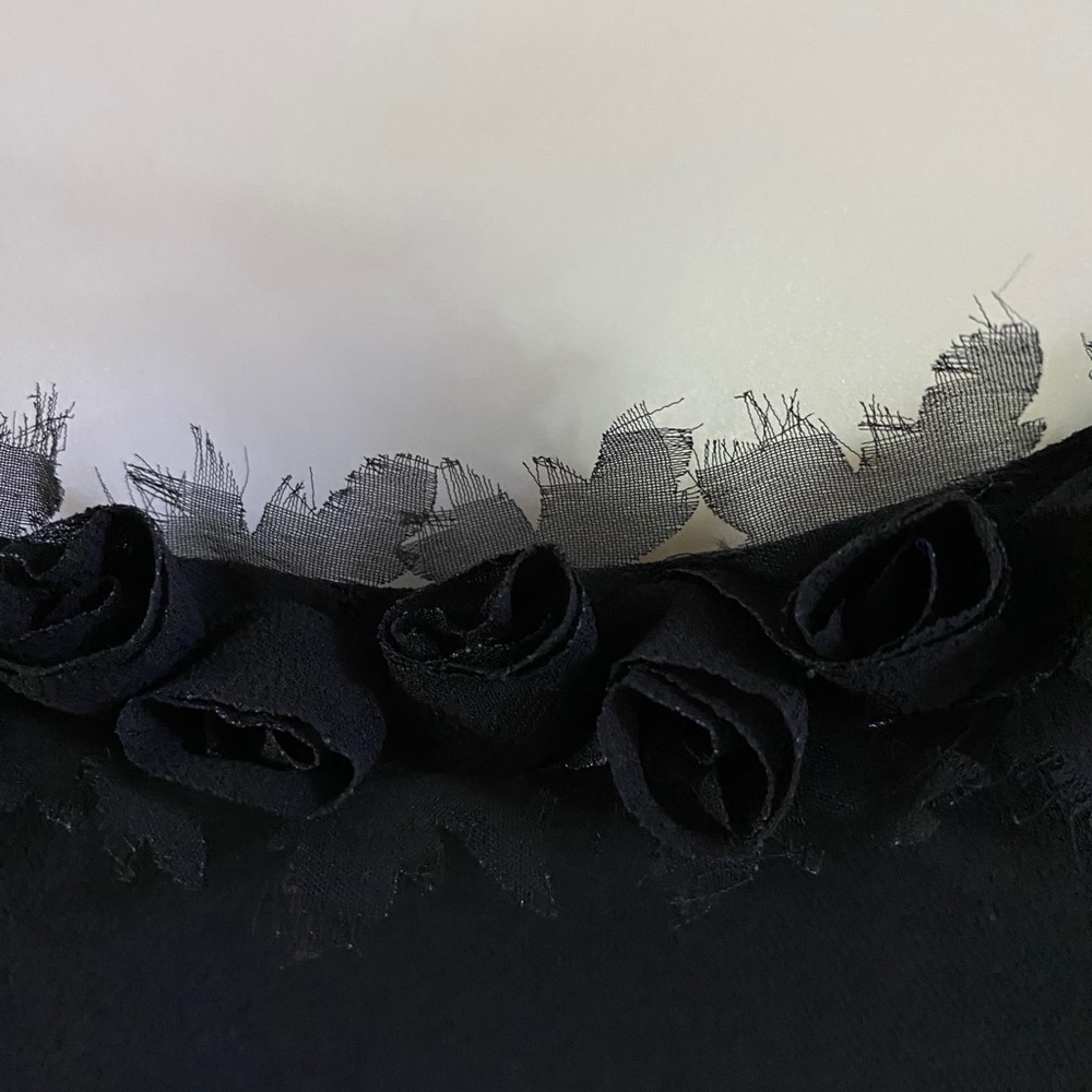 Cache Black Sheer Overlay Gown Size 10 - image 4